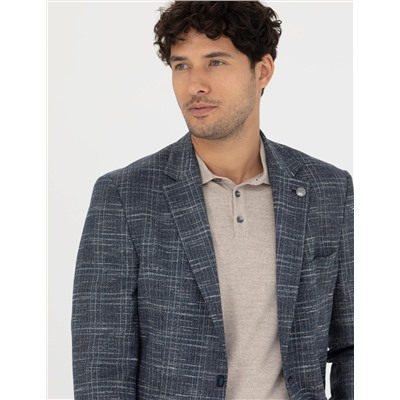Lacivert Slim Fit Ceket
