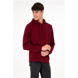 Erkek Bordo Basic Sweatshirt