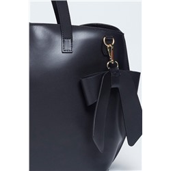 Bolso de piel Lila Negro