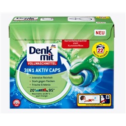 Vollwaschmittel Caps 3in1 Aktiv, 22 Wl