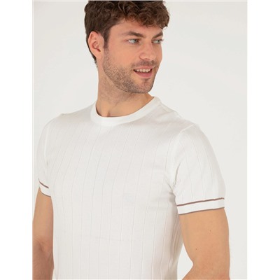 Ekru Slim Fit Kazak
