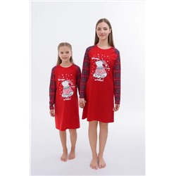 Женская новогодняя сорочка из хлопка Happyfox