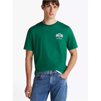 Embroidered Flag Crest T-Shirt