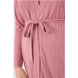 Bata midi "maternity" pointelle rosa