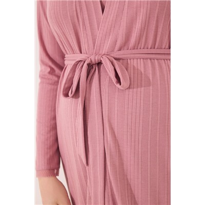 Bata midi "maternity" pointelle rosa