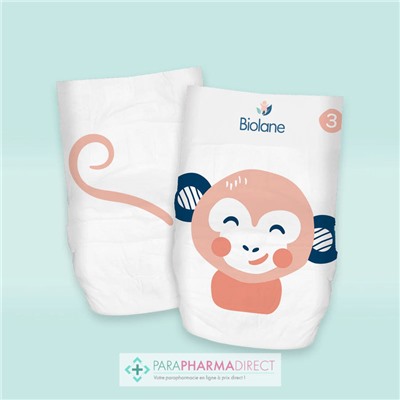 Biolane Couches Naturelles - Taille 3 - 4-9 kg - 52 Couches