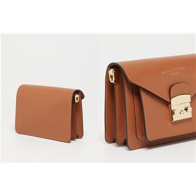 Bandolera de piel Vic Camel