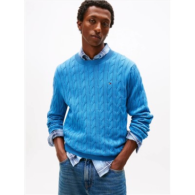 Cable Knit Crewneck Sweater