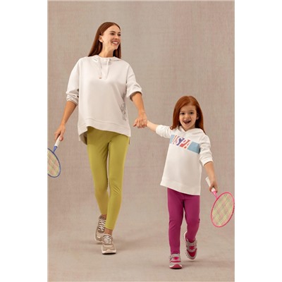 Çocuk Ekru Kapüşonlu Sweatshirt