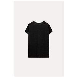 LINEN AND COTTON BLEND T-SHIRT