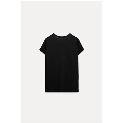 LINEN AND COTTON BLEND T-SHIRT