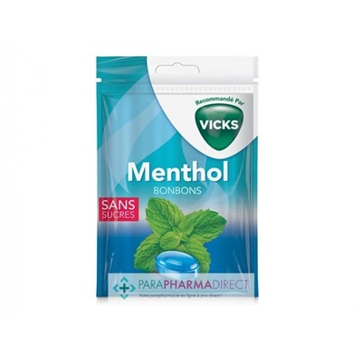 Vicks Bonbons Menthol sans Sucres 72g