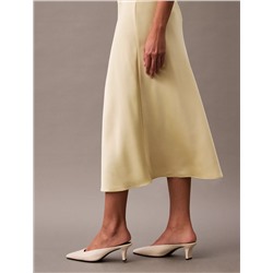 Matte Satin Midi Skirt