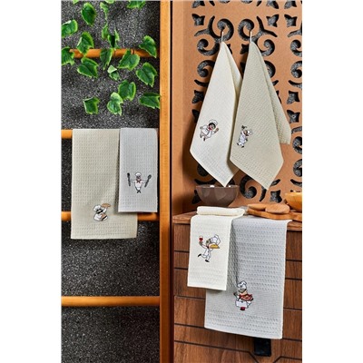 Casnack 6'lı Mutfak Havlusu Aşçı Seti 40x60 Peçete Model