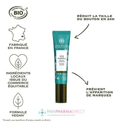 Sanoflore SOS Magnifica - Soin Local Anti-Boutons BIO 15 ml