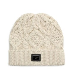 Karl Lagerfeld Paris Cable Knit Wool Blend Beanie