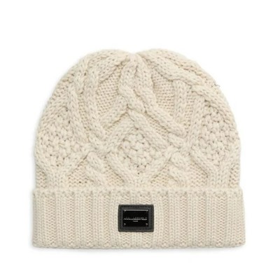 Karl Lagerfeld Paris Cable Knit Wool Blend Beanie