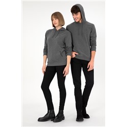 Erkek Antrasit Melanj Basic Sweatshirt