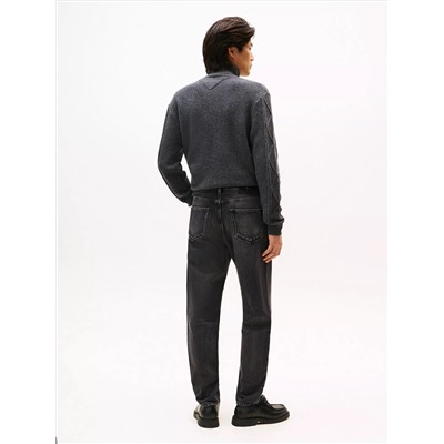 Tapered Relaxed Black Wash Jean