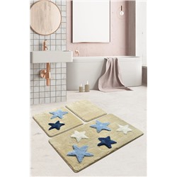 Chilai Home All Star Taş 3 Lu Set Klozet Takımı, Banyo Paspas Seti Halısı 8682125936000