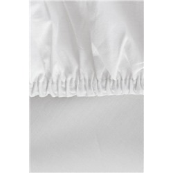 Manon King Size %100 Pamuk Ranforce Lastikli Çarşaf - Beyaz