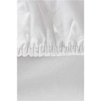 Manon King Size %100 Pamuk Ranforce Lastikli Çarşaf - Beyaz