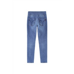 Vaquero skinny de tiro alto Azul marino