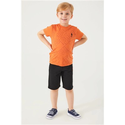 Erkek Çocuk Turuncu Pijama Takımı
