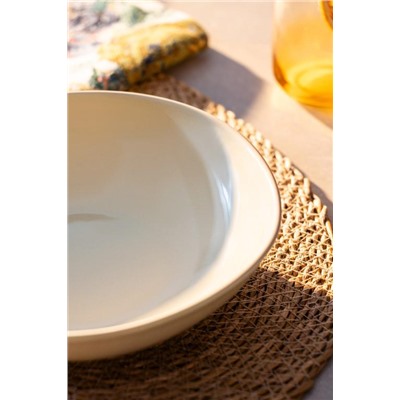 Souci Yemek Tabağı - Bej - 22 cm
