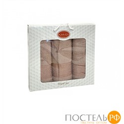 Набор полотенец Карвен "FLOSLU" махра 50*90(2)/70*140 HS 1700 v7 капучино