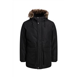 Parka con capucha Negro
