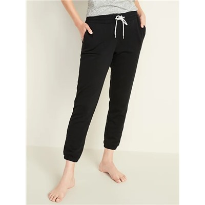 French Terry Cinched-Hem Sweatpants for Women