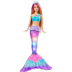 Barbie Dreamtopia Doll, Mermaid Toy with Water-Activated Light-Up Tail, Pink-Streaked Hair & 4 Colorful Light Shows