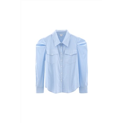 Camisa de rayas Celeste y blanco