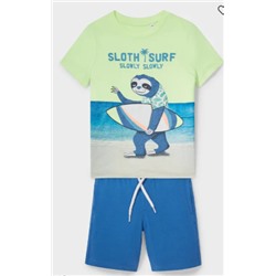Set - Kurzarmshirt und Sweatshorts - 2 teilig