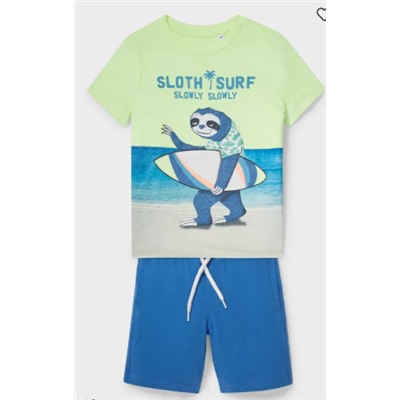 Set - Kurzarmshirt und Sweatshorts - 2 teilig