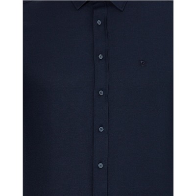 Lacivert Slim Fit Oxford Gömlek