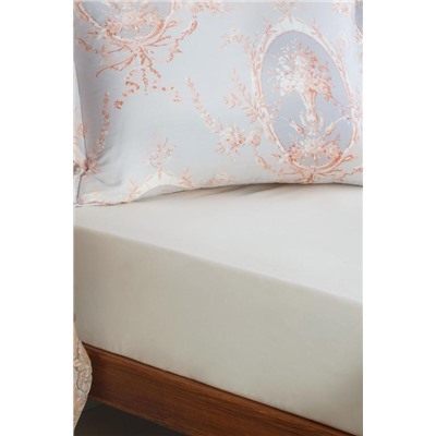 Manon King Size Plus %100 Pamuk Ranforce Lastikli Çarşaf - Ekru
