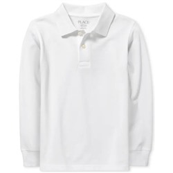 Boys Uniform Long Sleeve Pique Polo