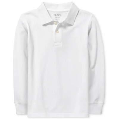 Boys Uniform Long Sleeve Pique Polo