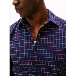 Slim Fit Check Stretch Oxford Shirt