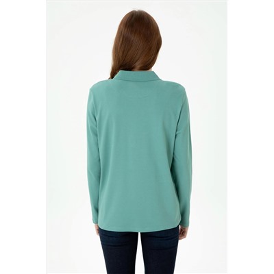 Kadın Mint Basic Sweatshirt