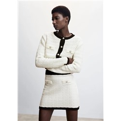Falda tweed botones  -  Mujer | MANGO OUTLET Melilla
