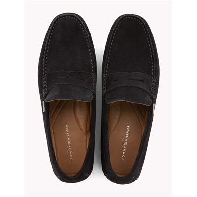 TOMMY HILFIGER SUEDE SLIP ON LOAFER