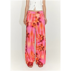 Jeans wideleg estampado
