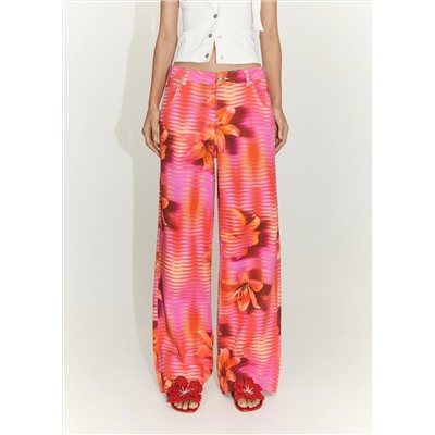 Jeans wideleg estampado