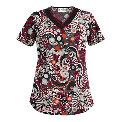 UA Pucci Power Pewter Scrub Top