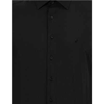 Siyah Regular Fit Uzun Kollu Klasik Gömlek