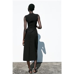 VESTIDO MIDI CREPE CINTURÓN