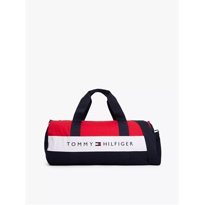 Tommy Logo Colorblock Canvas Duffle Bag